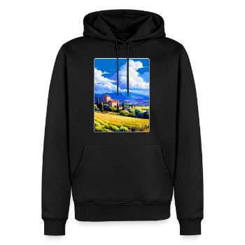 Provence Frankreich Vintage Reiseplakat Souvenir WPA - Männer Premium Bio Hoodie - Schwarz - Vorne - Nico (187cm)