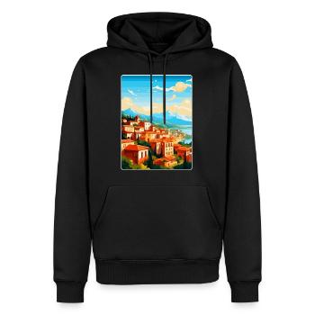 Grenade Espagne Affiche de voyage vintage WPA Souvenir - Sweat à capuche Premium bio Homme - noir - Devant - Nico (187cm)