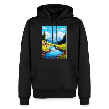 Aiguestortes I Estany de Sant Maurici Park Spanien - Männer Premium Bio Hoodie - Schwarz - Vorne - Nico (187cm)