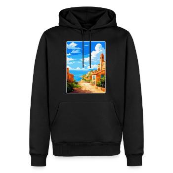 Tarragona Spanien Vintage Reiseplakat Souvenir WPA - Männer Premium Bio Hoodie - Schwarz - Vorne - Nico (187cm)