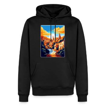 Toledo Spanien Vintage Reiseposter WPA Souvenir - Männer Premium Bio Hoodie - Schwarz - Vorne - Nico (187cm)