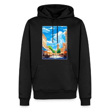 Nimes France Vintage Travel Poster WPA Souvenir - Men’s Premium Organic Hoodie - black - Front - Nico (187cm)