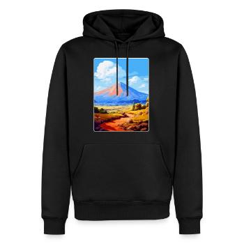 Parc national du Teide Espagne Affiche de voyage vintage - Sweat à capuche Premium bio Homme - noir - Devant - Nico (187cm)