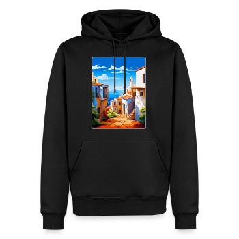 Almería Spanien Vintage Reiseplakat WPA Souvenir - Männer Premium Bio Hoodie - Schwarz - Vorne - Nico (187cm)
