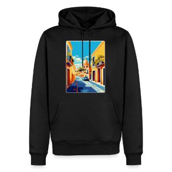 Jerez De La Frontera Spanien Vintage Reiseplakat - Männer Premium Bio Hoodie - Schwarz - Vorne - Nico (187cm)
