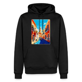 Jerez De La Frontera Spanien Vintage Reiseplakat - Männer Premium Bio Hoodie - Schwarz - Vorne - Nico (187cm)