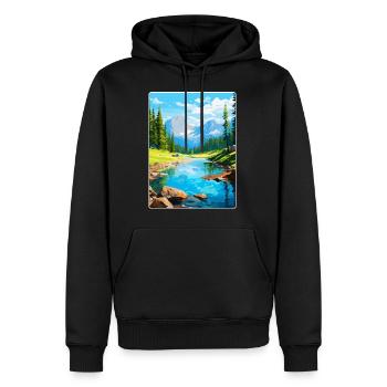 Aiguestortes I Estany de Sant Maurici Park Spanien - Männer Premium Bio Hoodie - Schwarz - Vorne - Nico (187cm)