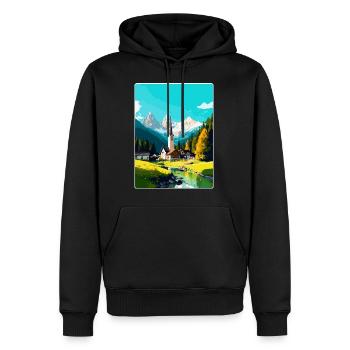 Garmisch Partenkirchen Deutschland Reiseplakat WPA - Männer Premium Bio Hoodie - Schwarz - Vorne - Nico (187cm)