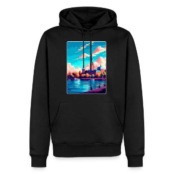 Mainz Deutschland Vintage Reiseplakat WPA Souvenir - Männer Premium Bio Hoodie - Schwarz - Vorne - Nico (187cm)