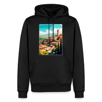 Grenade Espagne Affiche de voyage vintage WPA Souvenir - Sweat à capuche Premium bio Homme - noir - Devant - Nico (187cm)