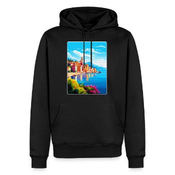 La Spezia Italien Vintage Reiseplakat Souvenir WPA - Männer Premium Bio Hoodie - Schwarz - Vorne - Nico (187cm)