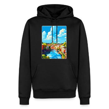Turku Finnland Vintage Reiseplakat WPA Souvenir - Männer Premium Bio Hoodie - Schwarz - Vorne - Nico (187cm)