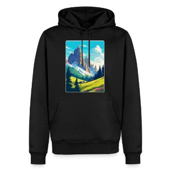 Dolomiten Italien Vintage Reiseplakat Souvenir WPA - Männer Premium Bio Hoodie - Schwarz - Vorne - Nico (187cm)