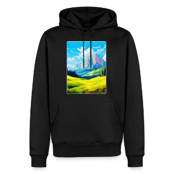 Dolomiten Italien Vintage Reiseplakat Souvenir WPA - Männer Premium Bio Hoodie - Schwarz - Vorne - Nico (187cm)