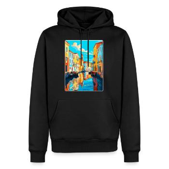 Aveiro Portugal Vintage Reiseplakat Souvenir WPA - Männer Premium Bio Hoodie - Schwarz - Vorne - Nico (187cm)