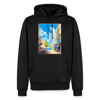 Palma De Majorque Espagne Affiche De Voyage Vintage WPA - Sweat à capuche Premium bio Homme - noir - Devant - Nico (187cm)