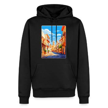 Alicante Espagne Affiche de voyage vintage Souvenir WPA - Sweat à capuche Premium bio Homme - noir - Devant - Nico (187cm)