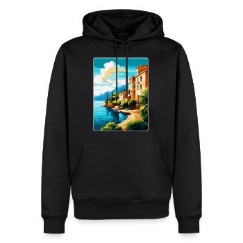 Mallorca Spanien Vintage Reiseplakat Souvenir WPA - Männer Premium Bio Hoodie - Schwarz - Vorne - Nico (187cm)