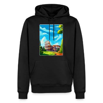 Rom Italien Vintage Reiseplakat Souvenir Souvenir - Männer Premium Bio Hoodie - Schwarz - Vorne - Nico (187cm)