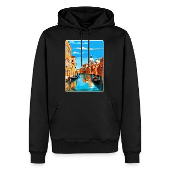 Venedig Italien Vintage Reiseplakat WPA Souvenir - Männer Premium Bio Hoodie - Schwarz - Vorne - Nico (187cm)