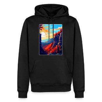 Parc national de la Suisse bohémienne République tchèque - Sweat à capuche Premium bio Homme - noir - Devant - Nico (187cm)