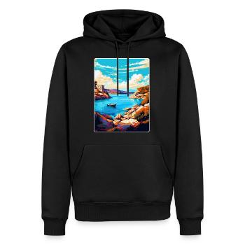 Kornati Kroatien Vintage Reiseplakat Souvenir WPA - Männer Premium Bio Hoodie - Schwarz - Vorne - Nico (187cm)