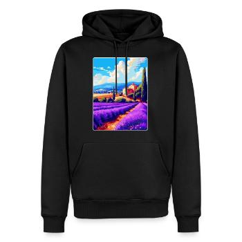 Provence Frankreich Vintage Reiseplakat Souvenir WPA - Männer Premium Bio Hoodie - Schwarz - Vorne - Nico (187cm)