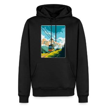 Penkenbahn Autriche Affiche de voyage vintage souvenir - Sweat à capuche Premium bio Homme - noir - Devant - Nico (187cm)