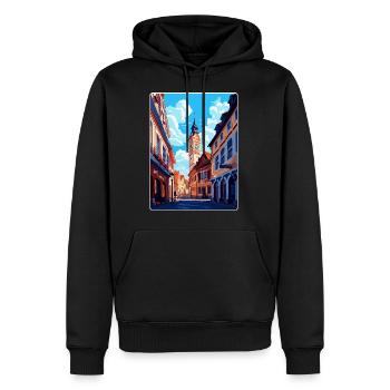 Weimar Germany Vintage Travel Poster Souvenir WPA - Men’s Premium Organic Hoodie - black - Front - Nico (187cm)
