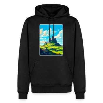 Rock Of Cashel Irlande Royaume-Uni Affiche De Voyage Vintage - Sweat à capuche Premium bio Homme - noir - Devant - Nico (187cm)