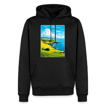 Île de Seil Écosse Royaume-Uni Affiche De Voyage Vintage WPA - Sweat à capuche Premium bio Homme - noir - Devant - Nico (187cm)