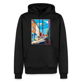 Faversham Angleterre Royaume-Uni Affiche de voyage vintage WPA Art - Sweat à capuche Premium bio Homme - noir - Devant - Nico (187cm)