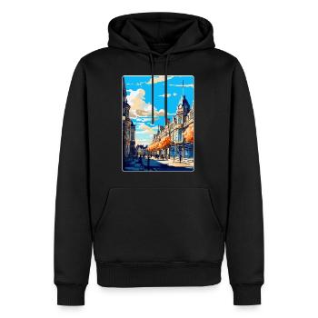 Harrogate Angleterre Royaume-Uni Affiche de voyage vintage WPA Art - Sweat à capuche Premium bio Homme - noir - Devant - Nico (187cm)