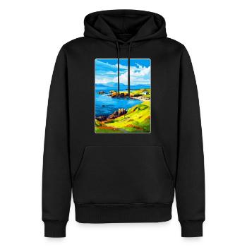 Île de Seil Écosse Royaume-Uni Affiche De Voyage Vintage WPA - Sweat à capuche Premium bio Homme - noir - Devant - Nico (187cm)