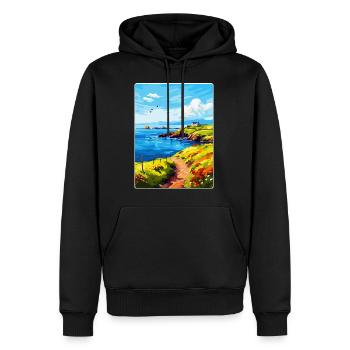 Île de Seil Écosse Royaume-Uni Affiche De Voyage Vintage WPA - Sweat à capuche Premium bio Homme - noir - Devant - Nico (187cm)