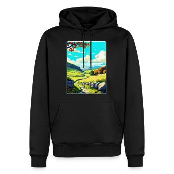 Affiche de voyage du parc national des Yorkshire Dales WPA - Sweat à capuche Premium bio Homme - noir - Devant - Nico (187cm)