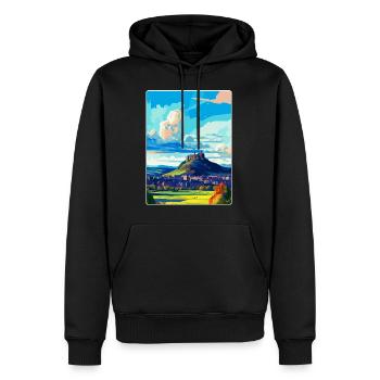 Stirling, Schottland, Vereinigtes Königreich, Vintage-Reiseposter, WPA-Kunst - Männer Premium Bio Hoodie - Schwarz - Vorne - Nico (187cm)
