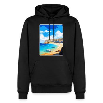 St Ives Cornwall England Uk Vintage Travel Poster - Men’s Premium Organic Hoodie - black - Front - Nico (187cm)