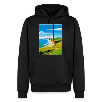 Dorset Uk Vintage Voyage Poster Souvenir WPA - Sweat à capuche Premium bio Homme - noir - Devant - Nico (187cm)
