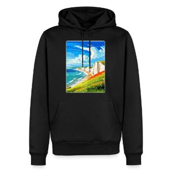 Sept sœurs Sussex Voyage Affiche Souvenir WPA - Sweat à capuche Premium bio Homme - noir - Devant - Nico (187cm)