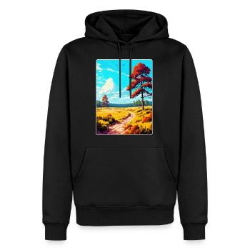Cannock Chase Affiche de voyage vintage Souvenir WPA - Sweat à capuche Premium bio Homme - noir - Devant - Nico (187cm)