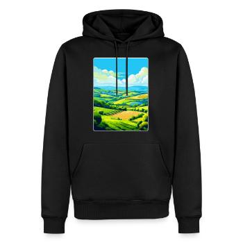 Camel Valley Cornwall England Uk Travel Poster WPA - Men’s Premium Organic Hoodie - black - Front - Nico (187cm)