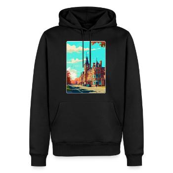 Harrogate Angleterre Royaume-Uni Affiche de voyage Souvenir WPA - Sweat à capuche Premium bio Homme - noir - Devant - Nico (187cm)