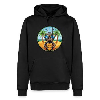 Ameise lustige Cartoon Sommer Strand Sonnenbrille Aufkleber - Männer Premium Bio Hoodie - Schwarz - Vorne - Nico (187cm)