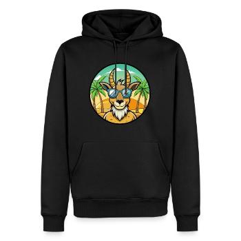 Lunettes de soleil de plage d’été de dessin animé drôle d’antilope - Sweat à capuche Premium bio Homme - noir - Devant - Nico (187cm)