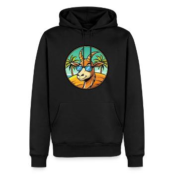 Lunettes de soleil de plage d’été de dessin animé drôle d’antilope - Sweat à capuche Premium bio Homme - noir - Devant - Nico (187cm)