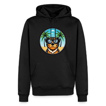 Lunettes de soleil Rottweiler Dog Cartoon Summer Beach - Sweat à capuche Premium bio Homme - noir - Devant - Nico (187cm)