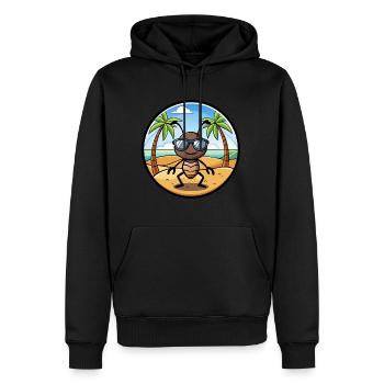 Ameise lustige Cartoon Sommer Strand Sonnenbrille Aufkleber - Männer Premium Bio Hoodie - Schwarz - Vorne - Nico (187cm)