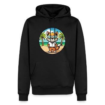 Javanais Race Dessin Animé Lunettes De Soleil Plage - Sweat à capuche Premium bio Homme - noir - Devant - Nico (187cm)