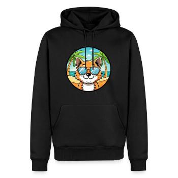 Bambino Cat Breed Cartoon Lunettes de soleil Beach - Sweat à capuche Premium bio Homme - noir - Devant - Nico (187cm)